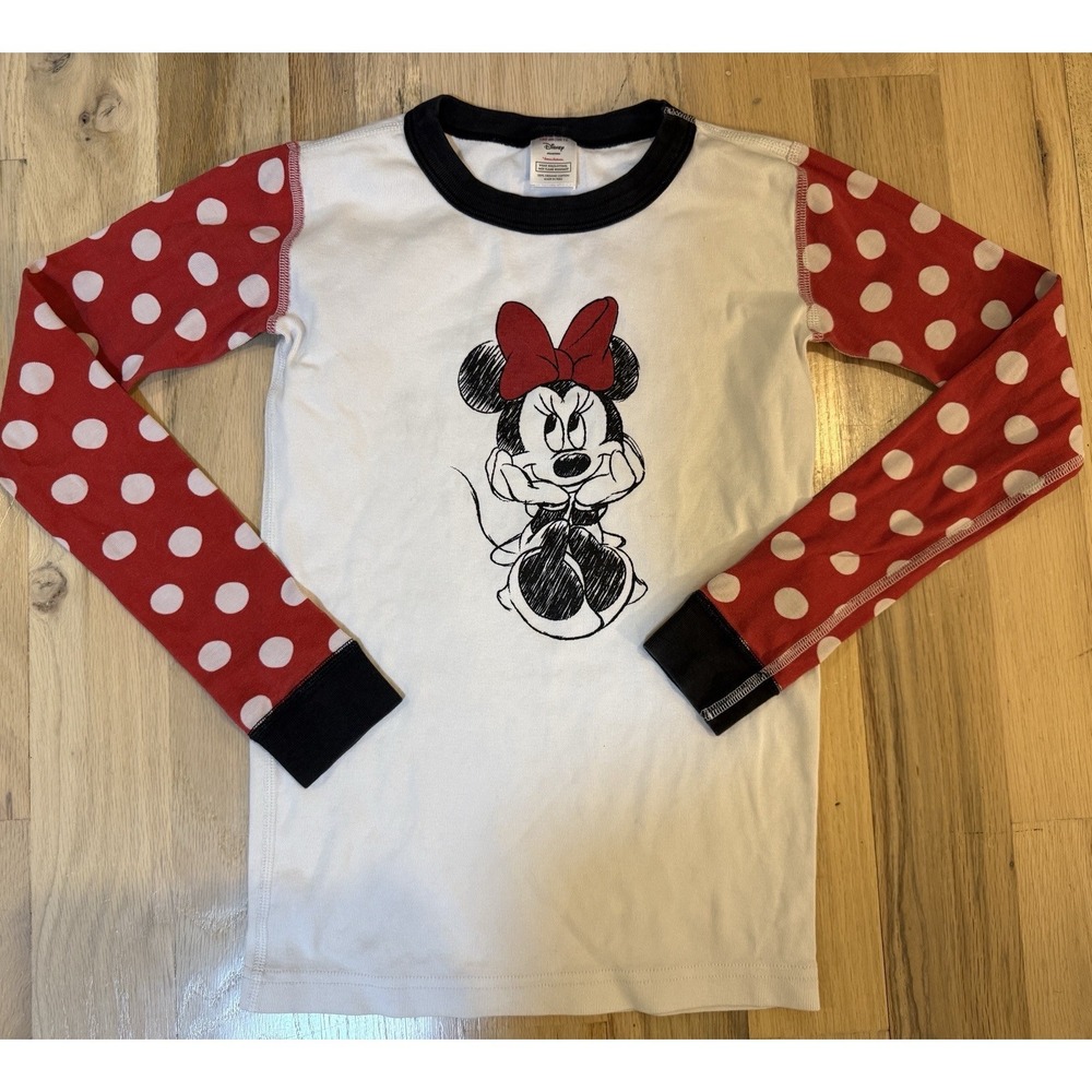 Hanna Andersson x Disney Minnie Mouse Polka Dot Long John Pajama Top 150cm US 12